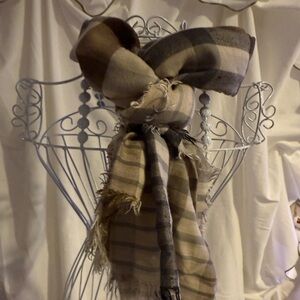 Striped Fringe Scarf in Earth Tones